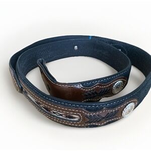 Nocona‎ Western Cowboy Aztec Ribbon Leather BELT 42
